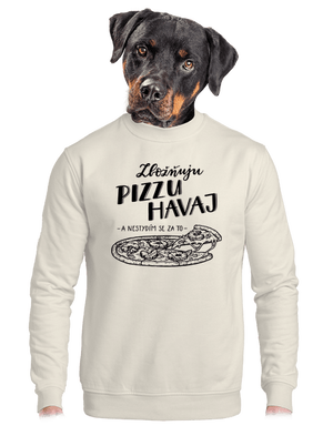 unisex mikina bez kapuce