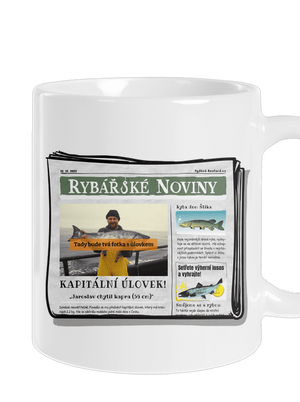 Rybářské noviny klasický hrnek White