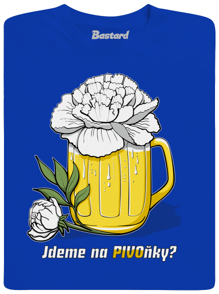 Pivoňky pánské dlouhý rukáv Royal Blue