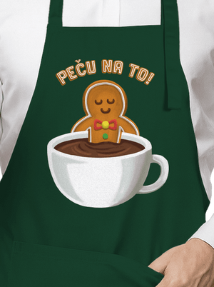 Peču na to! zástěra Bottle Green