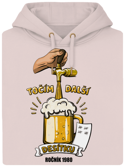 Točím další desítku unisex mikina premium Rose Chalk