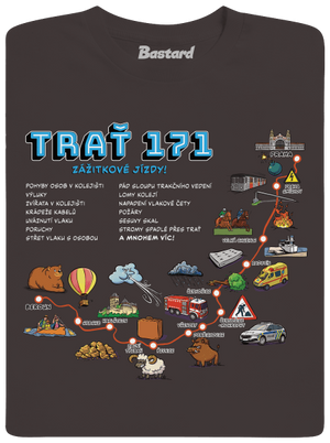 Trať 171 pánské dlouhý rukáv Bear Brown