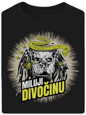 Miluji divočinu unisex tričko oversized Black