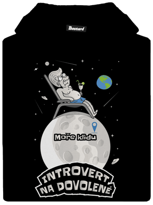 Introvert na dovolené dětská mikina klokanka Black