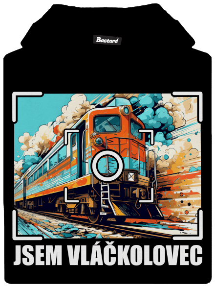 Jsem vláčkolovec dětská mikina klokanka Black