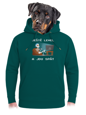 Ještě level unisex mikina premium Emerald Green