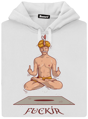 Fuckír dámská mikina klokanka White