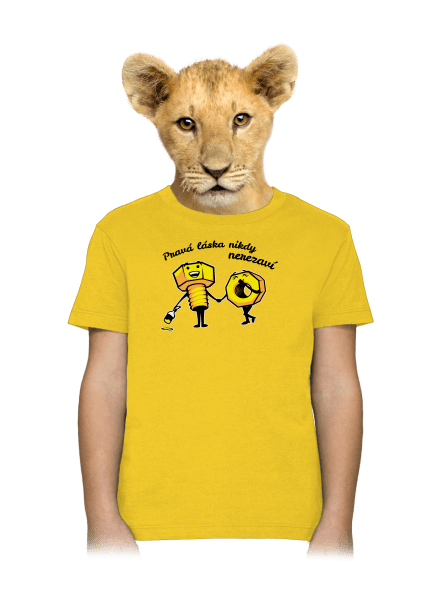 Pravá láska dětské tričko Gold