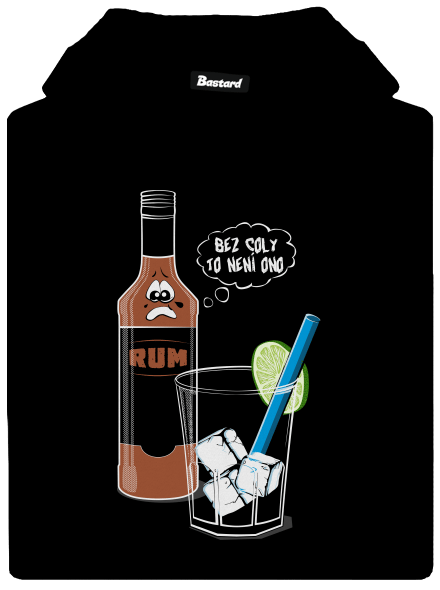 Rum a Cola pánská mikina klokanka Black
