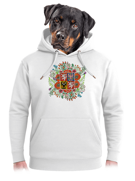 Moje rodná země Česká republika  unisex mikina premium Snowwhite