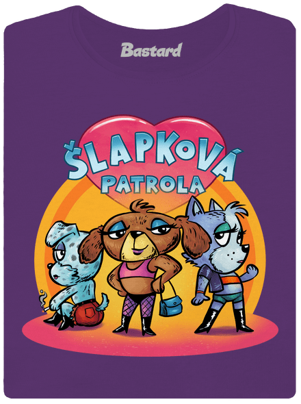 Šlapková patrola dámské tričko premium Purple