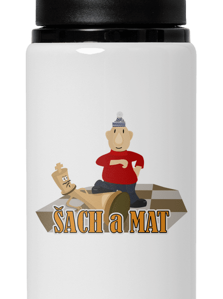 Šach a Mat lahev na vodu White