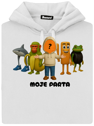 Brainrot parta pro holky dámská mikina klokanka White