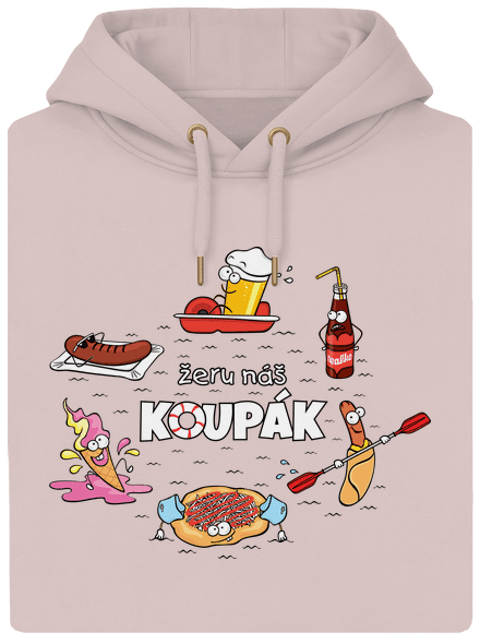 Český koupák unisex mikina premium Rose Chalk