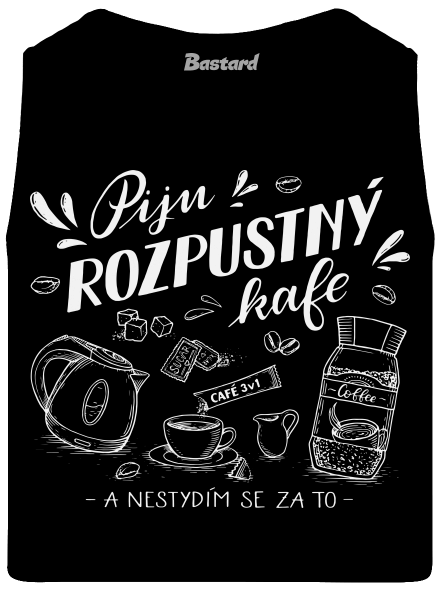 B12: Piju rozpustný pánské tílko Black