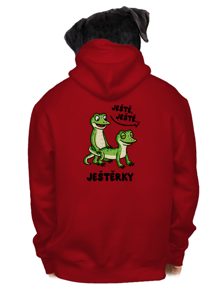 Ještě, ještě pánská mikina na zip Red