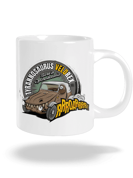 Tyrannosaurus Velorex velký hrnek White