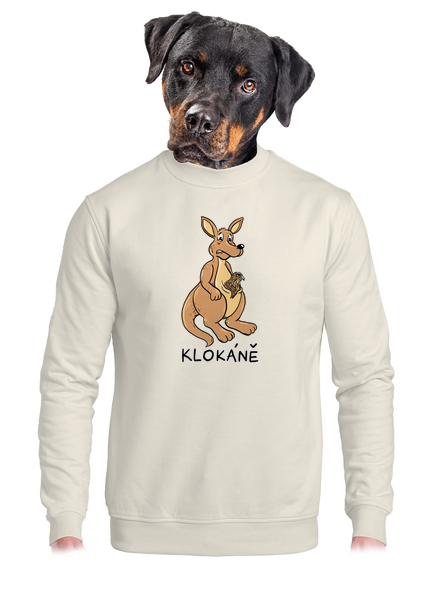 Klokáně unisex mikina bez kapuce Off White