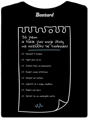 To do list na rozlučku se svobodou a fix dámské tričko Black