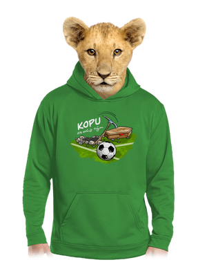 Kopu za svůj tým dětská mikina klokanka Kelly Green AWD