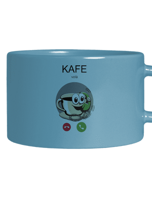 Kafe volá hrnek makronka Blue Macaron