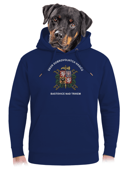 Sbor dobrovolných hasičů s vlastním erbem obce unisex mikina premium Navy