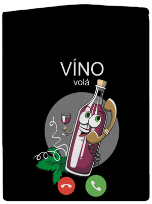 Červené víno volá pánská mikina na zip Black