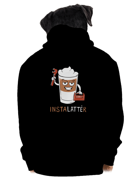 Instalattér pánská mikina na zip Black
