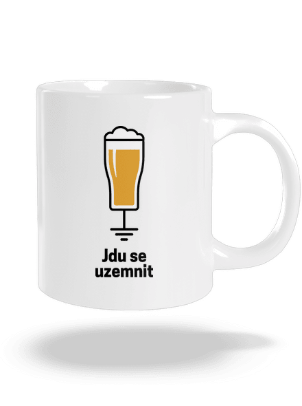 Jdu se uzemnit velký hrnek White