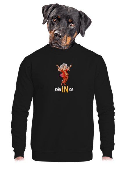 Bábinka unisex mikina bez kapuce Black