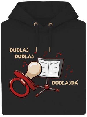 Dudlajdá unisex mikina premium Dark Black