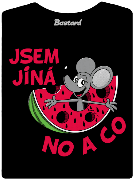 Jsem jiná dámské tričko s lemem Black