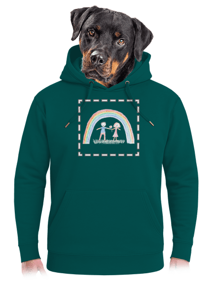 Dětské kresby - nahraj vlastní unisex mikina premium Emerald Green