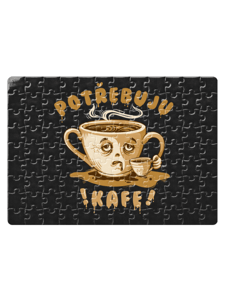 Potřebuju kafe puzzle White