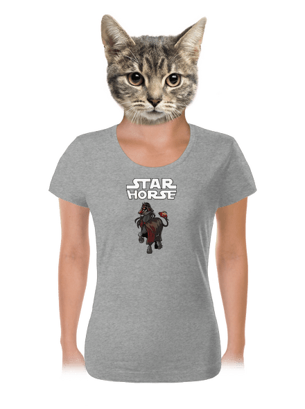 Star horse dámské tričko Dark Gray Melange