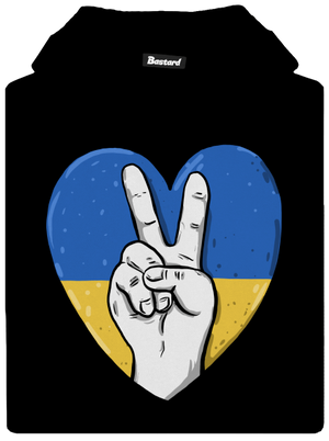 Ukrajina - Mír dětská mikina klokanka Black