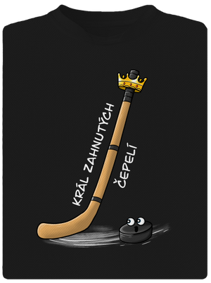 Král zahnutých čepelí - hokej pánské sportovní tričko Black