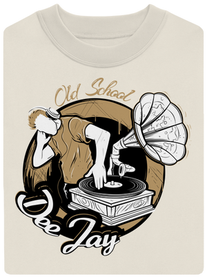 Old School DJ unisex mikina bez kapuce Off White