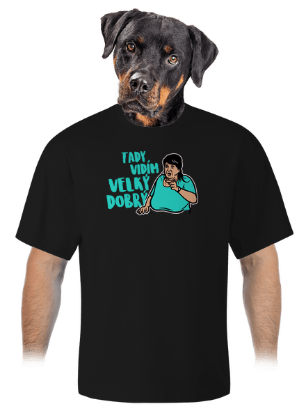 Velký dobrý unisex tričko oversized Black