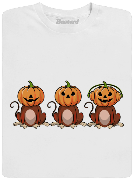 Halloween opičky pánské dlouhý rukáv White