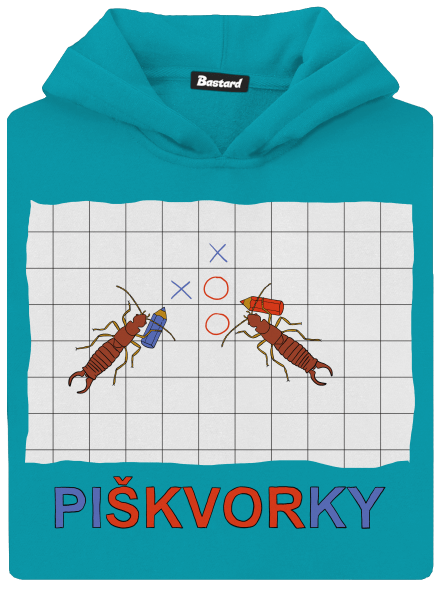 Škvoří piškvorky dětská mikina klokanka Hawaiian Blue