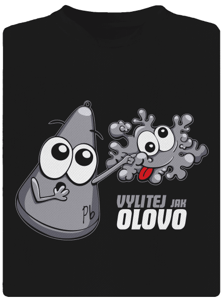 Vylitej jak olovo dětské sportovní tričko Black