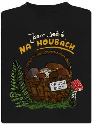 Na houbách pánské sportovní tričko Black