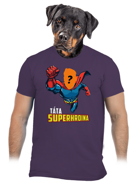 Táta superhrdina pánské tričko Urban Purple