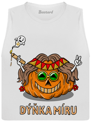 Dýňka míru dámské tílko volné White