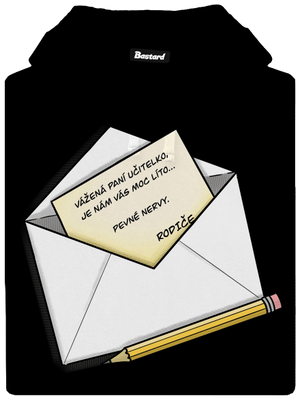 Dopis učitelce dámská mikina klokanka Black