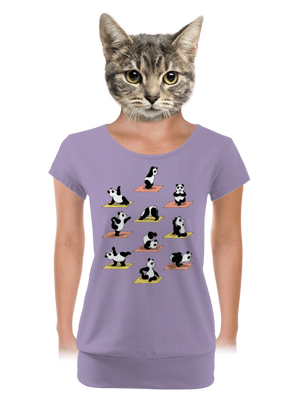 Pandí jóga dámské tričko s lemem Lavender