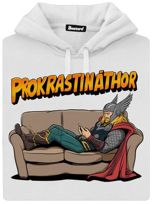 Prokrastináthor dámská mikina klokanka White