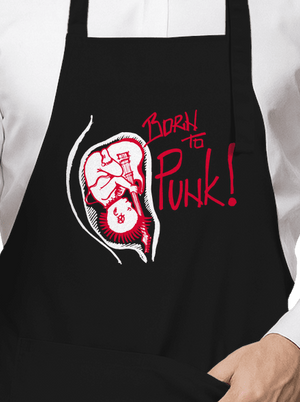 Born to punk zástěra Black