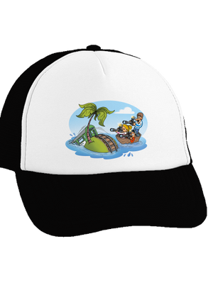 Ostrov železnice kšiltovka truckerka Black cap